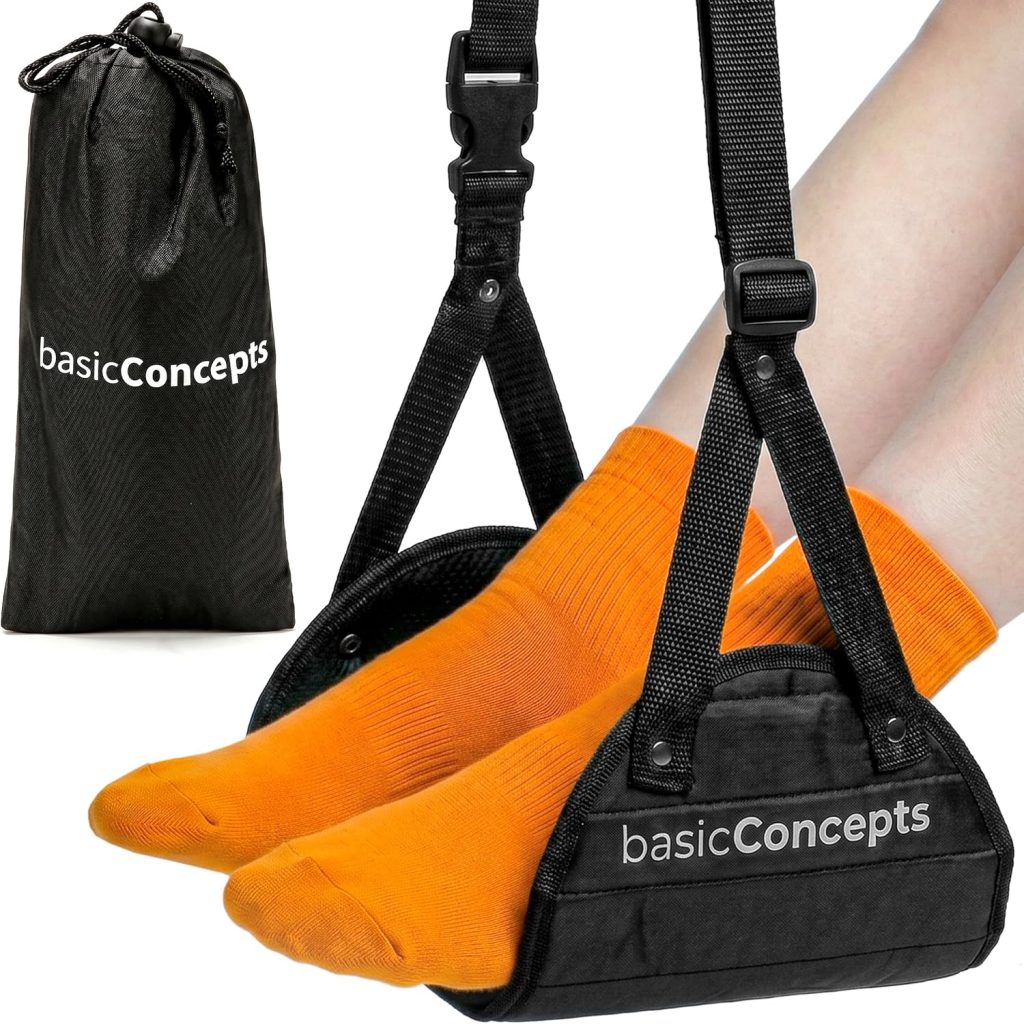 Elevate Your Travel Comfort: The BASIC CONCEPTS Airplane Foot Hammock Review